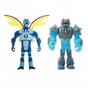 Набор из 2 разборных фигурок и ключа Ben 10 - Жук и Шок Рок (Playmates, 76782)