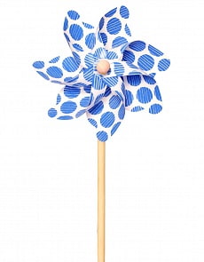 Ветрячок – Голубые круги, 48 см, белый (ЯиГрушка, 12231)