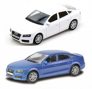 Машина металлическая Audi A5 2011, 1:64, 2 цвета - белый, синий (RMZ City, 344012S)