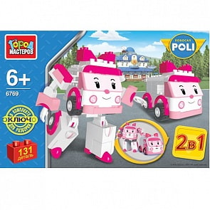 Конструктор 2-в-1 – робот-машина Эмбер, 131 деталь (Город мастеров, BB-6769-Rsim)