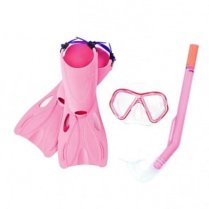 Набор для ныряния - Галапагосы, маска, трубка, ласты, 2 цвета (Bestway, бв25024)