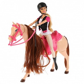 Кукла София-наездница, с лошадью и аксессуарами, 29 см (Карапуз, 99042-S-AN)