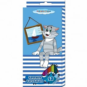 Цветные карандаши «Простоквашино» 12 цветов (Росмэн, 25659ros)