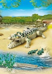 Игровой набор из серии Зоопарк: Аллигатор с детенышами (Playmobil, 6644pm) - миниатюра