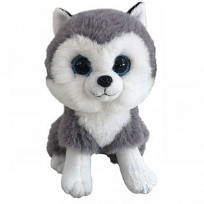 Игрушка мягкая Собачка Хаски, 15 см (Abtoys, M5037)