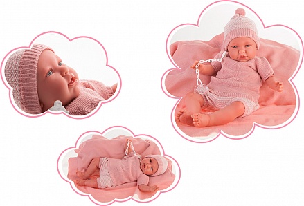Кукла Реборн младенец Нурия в розовом 52 см 