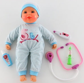 Кукла Пупс: озвученная, краснеют щёчки, стучит сердечко, 48 см (Полесье, 50305)