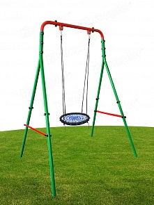 Качели-гнездо большое с опорой Kampfer Wippe зеленые 100 см