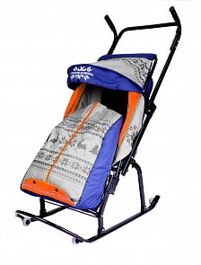 Санки-коляска Герда 4-Р3 с 4 колесиками (RT, 3773)