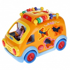 Развивающая игрушка – Задорный автобус, свет и звук, с аксессуарами (Playsmart, B655-H01047)