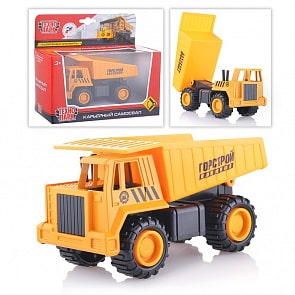 Модель металлическая – Карьерный самосвал, подвижные элементы, 12,5 см. (Технопарк, 1813-1H-R)
