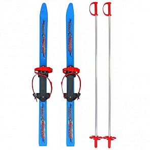 Детские лыжи с палками Пингвин - Вираж-спорт, синий (RT, 3836RT)