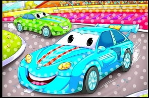 Мозаика из пайеток А4 - Гоночные Машинки (Рыжий кот, М-8650)