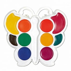 Акварель фигурная – Бабочка, 10 цветов, без кисти (Луч, 10С548-08)