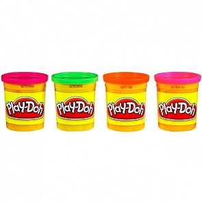 Набор пластилина из 4х банок Play-Doh (Hasbro, 22114H)