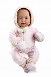 Мягкий пупс Elegance в розовой одежде с соской, 45 см (Arias, Т11110)