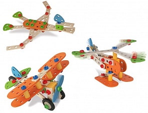 Конструктор - Биплан, 4 варианта сборки, 85 деталей (Heros, 39031)