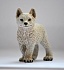 Фигурка - Молодой полярный волк, размер 6 см.  - миниатюра №7