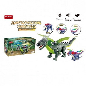 Динозавр со световыми и звуковыми эффектами, реалистичные движения (Zhorya, ZY444241sim)