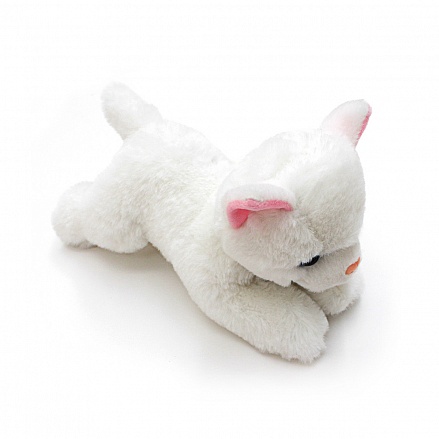 Мягкая игрушка – Котенок белый, 23 см 