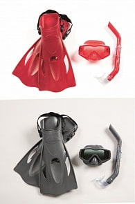 Набор для ныряния Меридиан с маской, трубкой и ластами размер 41-46, от 14 лет, 2 цвета (Bestway, бв25031)