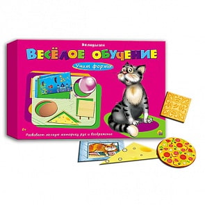 Обучающая настольная игра - Веселое обучение - Учим формы (Рыжий кот, ИН-1010)