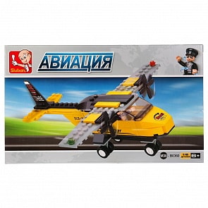 Конструктор – Самолет с фигуркой, 110 деталей (Sluban, M38-B0360)