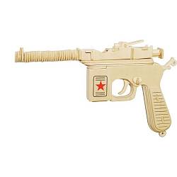 Модель деревянная сборная - Маузер К96 (Wooden Toys, 80030) - миниатюра