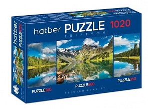 Пазл Premium 260+500+260 элементов – Triptych 3 картинки в 1 коробке: В тишине гор (Hatber, 1020ПЗ2-18045)