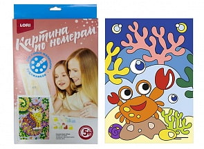 Картина по номерам для малышей Веселый крабик (Lori, Ркн-008)