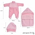 Одежда для кукол и пупсов 25-29 см конверт розовый боди-комбинезон шапка  - миниатюра №7
