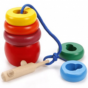 Пирамидка деревянная Ключик (Mapacha, 76605)