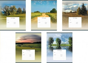 Тетрадь 24 листа Клетка  «Родные просторы» (Полиграфика, 37541)