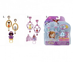 Игровой набор София Прекрасная - кольцо и клипсы, 3 мини фигурки в комплекте (Disney Sophia, 15154)