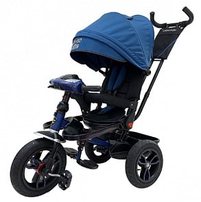 Велосипед 3 колесный - Lexus Trike, цвет темно-синий, диаметр колес 10 и 12 дюйм, светомузыкальная панель (Lexus Trike, T410M2-N1210P-DBLUE)