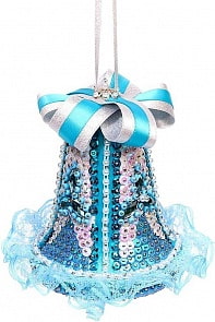 Набор для творчества - Колокольчик новогодний из пайеток, голубой, 11 см (Волшебная мастерская, ШП-28)