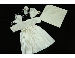 Крестильный набор для девочки – Радость, шампань, 0-6 мес. (Мой Ангелок, 00-0013665 _0-6 мес шампань)