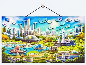 Магнитный пазл-конструктор - Город Будущего (ГеоПазл, КПГБ1)