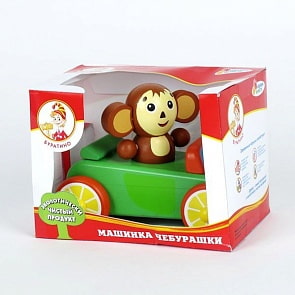 Деревянная игрушка – Чебурашка на машинке (Играем вместе, CAR-Chsim)
