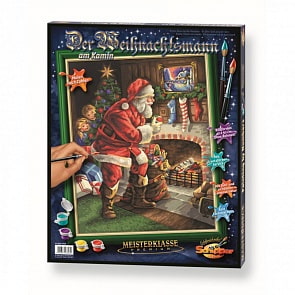 Раскраска по номерам – Санта Клаус у камина, 40 х 50 см (Schipper, 9300696)