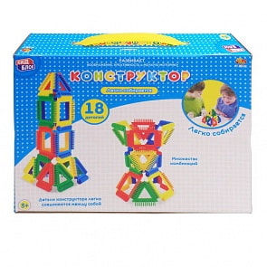 Конструктор с щетинками Кид Блок, 18 деталей (ABtoys, PT-00833(WZ-A4672)