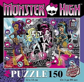 Пазлы 150 элементов - Школа Монстров - Monster High (Hatber, 150ПЗ4_13010)