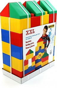 Конструктор строительный размер XXL, 36 элементов (Полесье, П-37527)