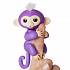 Интерактивная ручная обезьянка Fingerlings WowWee – Миа, фиолетовая, 12 см  - миниатюра №1