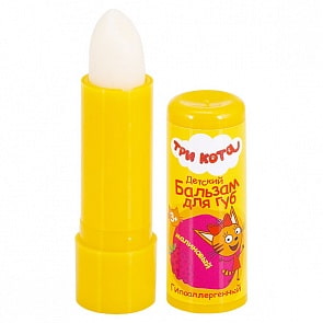 Детский бальзам для губ - Три кота - Малиновый с маслом персика (Галант-Косметик, Gk-113/1)