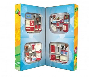 Игровой набор Ми-Ми-Мишки, Кеша, Тучка и Лисичка, 32 детали интерьера (Gulliver, BBPS038BBF)