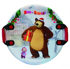 Ледянка Маша и Медведь 54 см, круглая с плотными ручками (1toy, Т13885)