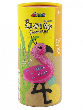 Набор для шитья - Брелок для ключей: фламинго 