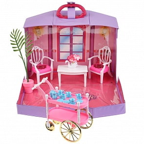 Дом для кукол с гостиной 96007HB, в чемодане (F002-H40005)