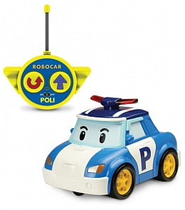 Poli Robocar. Радиоуправляемая машинка Поли, свет фар, сирена на крыше и звук сирены (Silverlit, 83187)